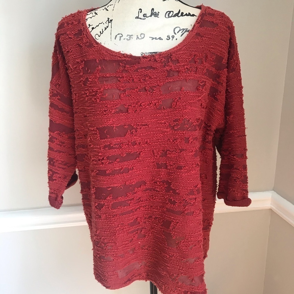 VILA Brick color 3/4 sleeve top size XL